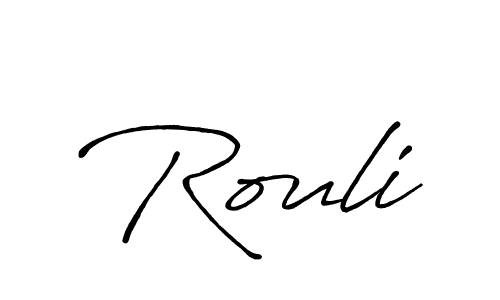 How to make Rouli signature? Antro_Vectra_Bolder is a professional autograph style. Create handwritten signature for Rouli name. Rouli signature style 7 images and pictures png