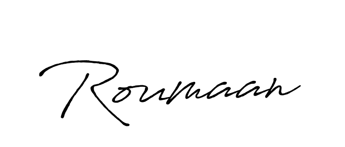 Roumaan stylish signature style. Best Handwritten Sign (Antro_Vectra_Bolder) for my name. Handwritten Signature Collection Ideas for my name Roumaan. Roumaan signature style 7 images and pictures png