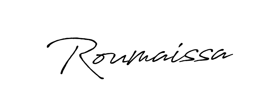 Also we have Roumaissa name is the best signature style. Create professional handwritten signature collection using Antro_Vectra_Bolder autograph style. Roumaissa signature style 7 images and pictures png