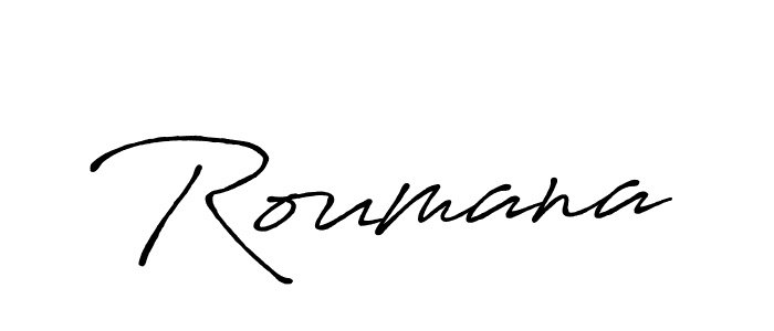 You should practise on your own different ways (Antro_Vectra_Bolder) to write your name (Roumana) in signature. don't let someone else do it for you. Roumana signature style 7 images and pictures png