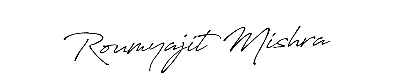 How to make Roumyajit Mishra signature? Antro_Vectra_Bolder is a professional autograph style. Create handwritten signature for Roumyajit Mishra name. Roumyajit Mishra signature style 7 images and pictures png