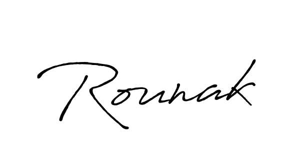 Rounak stylish signature style. Best Handwritten Sign (Antro_Vectra_Bolder) for my name. Handwritten Signature Collection Ideas for my name Rounak. Rounak signature style 7 images and pictures png
