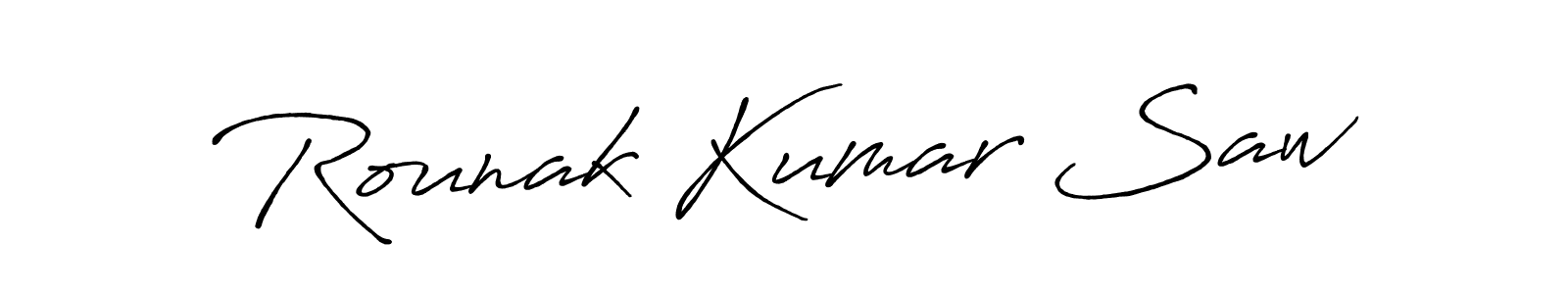 Make a short Rounak Kumar Saw signature style. Manage your documents anywhere anytime using Antro_Vectra_Bolder. Create and add eSignatures, submit forms, share and send files easily. Rounak Kumar Saw signature style 7 images and pictures png