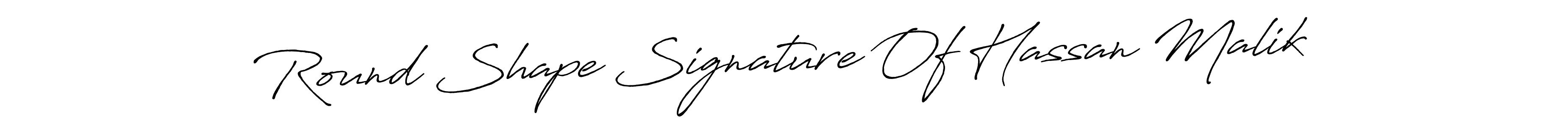 Use a signature maker to create a handwritten signature online. With this signature software, you can design (Antro_Vectra_Bolder) your own signature for name Round Shape Signature Of Hassan Malik. Round Shape Signature Of Hassan Malik signature style 7 images and pictures png