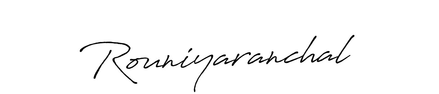 How to make Rouniyaranchal signature? Antro_Vectra_Bolder is a professional autograph style. Create handwritten signature for Rouniyaranchal name. Rouniyaranchal signature style 7 images and pictures png