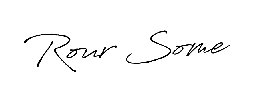 Create a beautiful signature design for name Rour Some. With this signature (Antro_Vectra_Bolder) fonts, you can make a handwritten signature for free. Rour Some signature style 7 images and pictures png