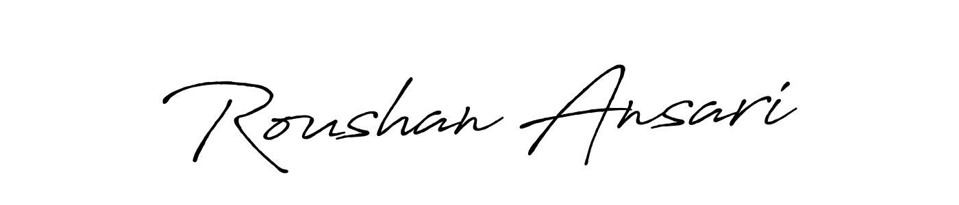 Make a beautiful signature design for name Roushan Ansari. Use this online signature maker to create a handwritten signature for free. Roushan Ansari signature style 7 images and pictures png