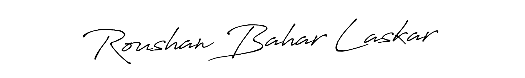 Make a beautiful signature design for name Roushan Bahar Laskar. With this signature (Antro_Vectra_Bolder) style, you can create a handwritten signature for free. Roushan Bahar Laskar signature style 7 images and pictures png