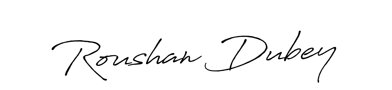 Make a beautiful signature design for name Roushan Dubey. With this signature (Antro_Vectra_Bolder) style, you can create a handwritten signature for free. Roushan Dubey signature style 7 images and pictures png