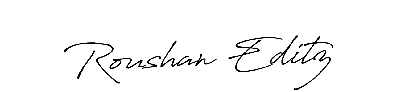 Design your own signature with our free online signature maker. With this signature software, you can create a handwritten (Antro_Vectra_Bolder) signature for name Roushan Editz. Roushan Editz signature style 7 images and pictures png