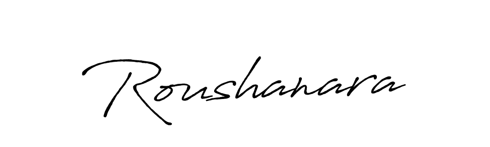 How to make Roushanara name signature. Use Antro_Vectra_Bolder style for creating short signs online. This is the latest handwritten sign. Roushanara signature style 7 images and pictures png