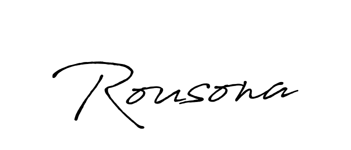 Similarly Antro_Vectra_Bolder is the best handwritten signature design. Signature creator online .You can use it as an online autograph creator for name Rousona. Rousona signature style 7 images and pictures png