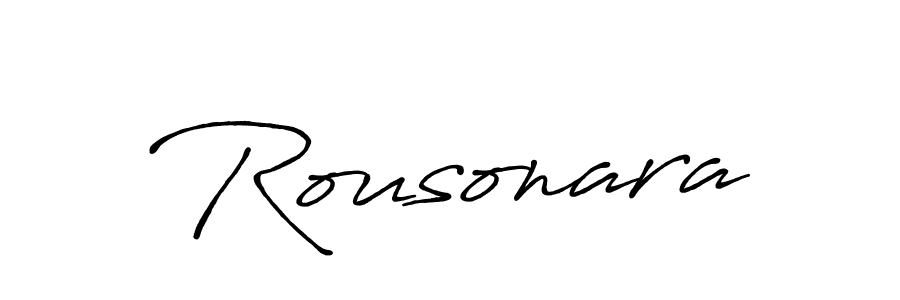 Create a beautiful signature design for name Rousonara. With this signature (Antro_Vectra_Bolder) fonts, you can make a handwritten signature for free. Rousonara signature style 7 images and pictures png