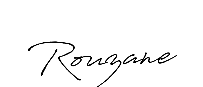 How to make Rouzane name signature. Use Antro_Vectra_Bolder style for creating short signs online. This is the latest handwritten sign. Rouzane signature style 7 images and pictures png
