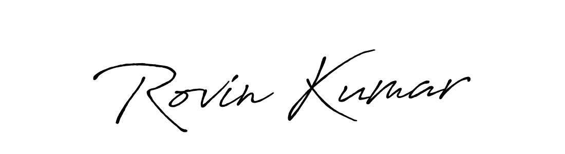 How to Draw Rovin Kumar signature style? Antro_Vectra_Bolder is a latest design signature styles for name Rovin Kumar. Rovin Kumar signature style 7 images and pictures png