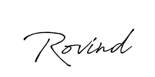 Once you've used our free online signature maker to create your best signature Antro_Vectra_Bolder style, it's time to enjoy all of the benefits that Rovind name signing documents. Rovind signature style 7 images and pictures png