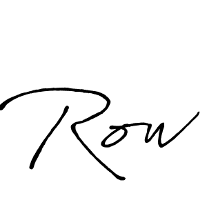 How to Draw Row signature style? Antro_Vectra_Bolder is a latest design signature styles for name Row. Row signature style 7 images and pictures png