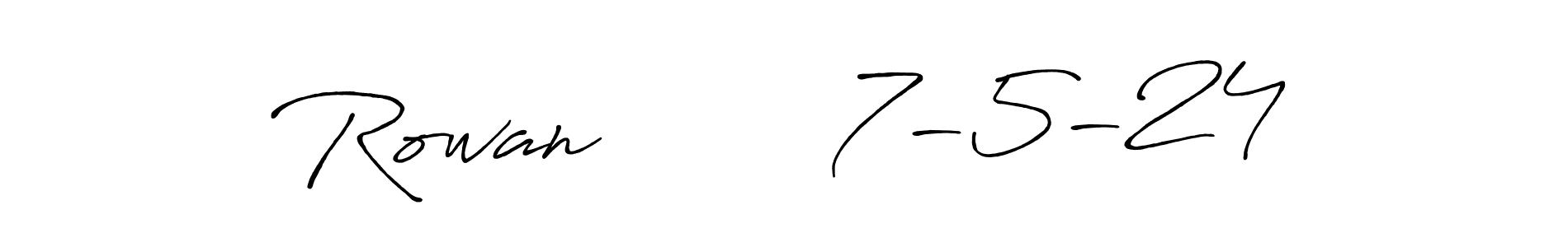 Make a short Rowan        7-5-24 signature style. Manage your documents anywhere anytime using Antro_Vectra_Bolder. Create and add eSignatures, submit forms, share and send files easily. Rowan        7-5-24 signature style 7 images and pictures png