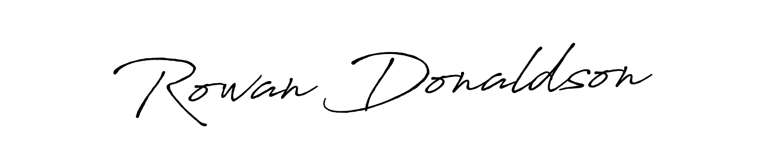 Create a beautiful signature design for name Rowan Donaldson. With this signature (Antro_Vectra_Bolder) fonts, you can make a handwritten signature for free. Rowan Donaldson signature style 7 images and pictures png