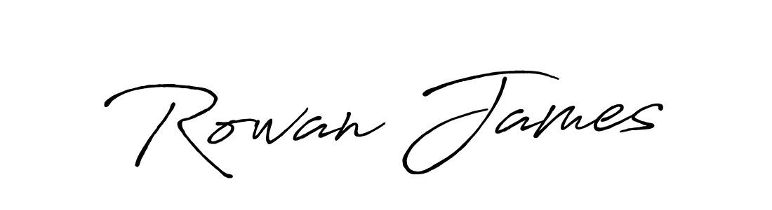 Similarly Antro_Vectra_Bolder is the best handwritten signature design. Signature creator online .You can use it as an online autograph creator for name Rowan James. Rowan James signature style 7 images and pictures png