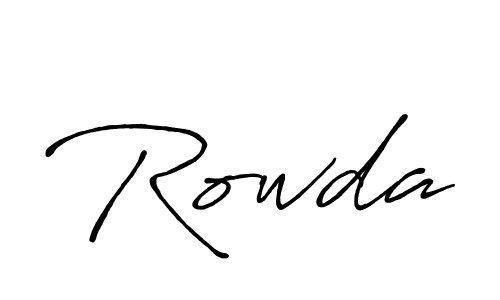 Create a beautiful signature design for name Rowda. With this signature (Antro_Vectra_Bolder) fonts, you can make a handwritten signature for free. Rowda signature style 7 images and pictures png