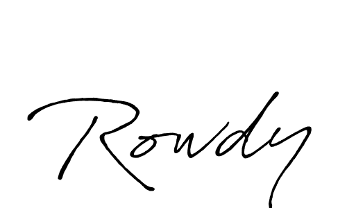 Also we have Rowdy name is the best signature style. Create professional handwritten signature collection using Antro_Vectra_Bolder autograph style. Rowdy signature style 7 images and pictures png