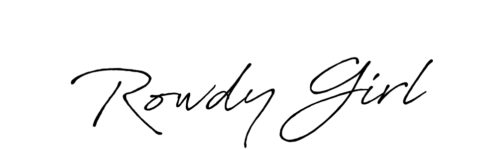 Also we have Rowdy Girl name is the best signature style. Create professional handwritten signature collection using Antro_Vectra_Bolder autograph style. Rowdy Girl signature style 7 images and pictures png