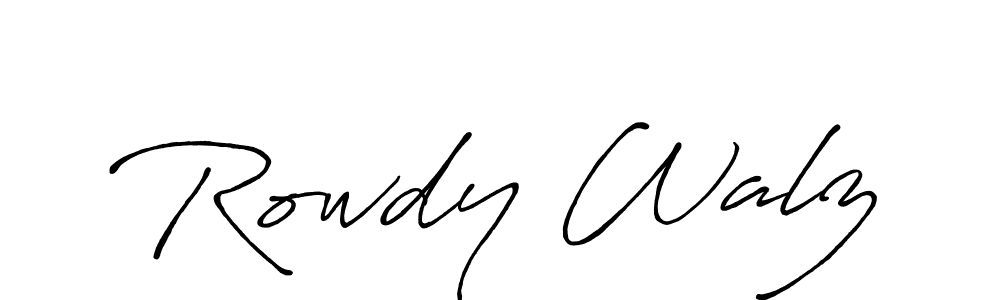 How to Draw Rowdy Walz signature style? Antro_Vectra_Bolder is a latest design signature styles for name Rowdy Walz. Rowdy Walz signature style 7 images and pictures png