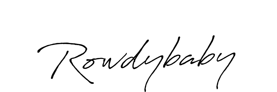 Make a short Rowdybaby signature style. Manage your documents anywhere anytime using Antro_Vectra_Bolder. Create and add eSignatures, submit forms, share and send files easily. Rowdybaby signature style 7 images and pictures png