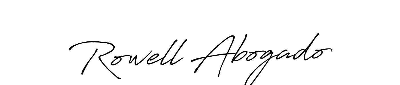 Antro_Vectra_Bolder is a professional signature style that is perfect for those who want to add a touch of class to their signature. It is also a great choice for those who want to make their signature more unique. Get Rowell Abogado name to fancy signature for free. Rowell Abogado signature style 7 images and pictures png