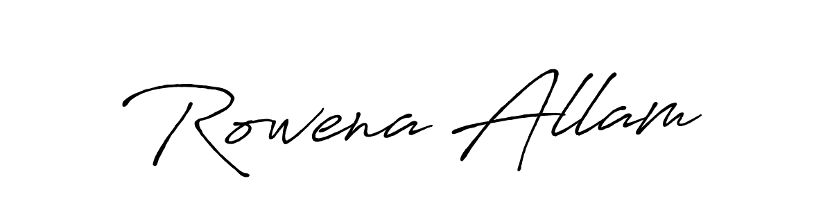 You should practise on your own different ways (Antro_Vectra_Bolder) to write your name (Rowena Allam) in signature. don't let someone else do it for you. Rowena Allam signature style 7 images and pictures png