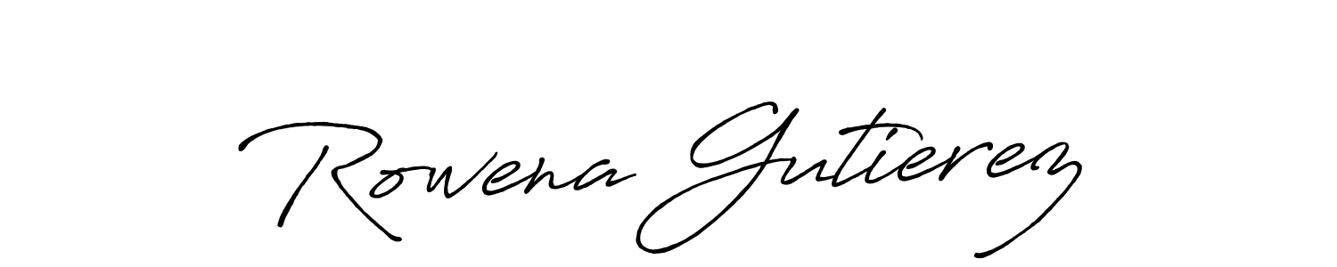How to Draw Rowena Gutierez signature style? Antro_Vectra_Bolder is a latest design signature styles for name Rowena Gutierez. Rowena Gutierez signature style 7 images and pictures png