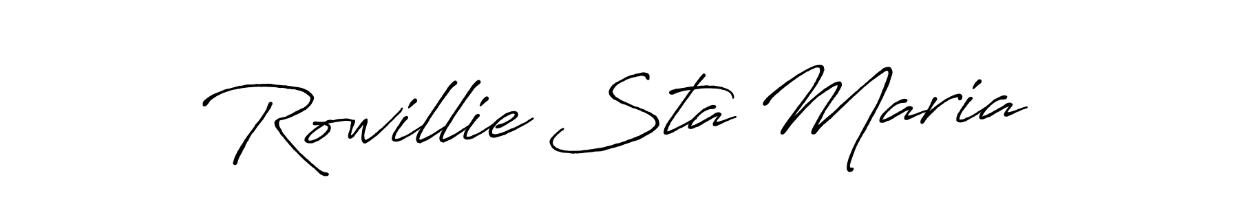 It looks lik you need a new signature style for name Rowillie Sta Maria. Design unique handwritten (Antro_Vectra_Bolder) signature with our free signature maker in just a few clicks. Rowillie Sta Maria signature style 7 images and pictures png