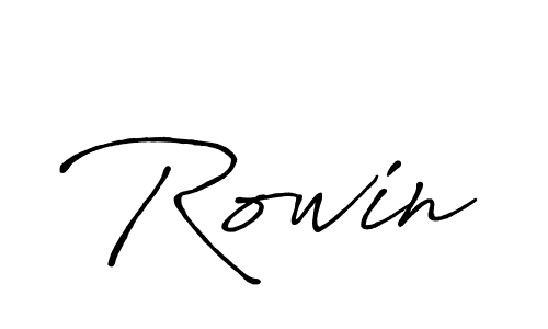 How to make Rowin name signature. Use Antro_Vectra_Bolder style for creating short signs online. This is the latest handwritten sign. Rowin signature style 7 images and pictures png