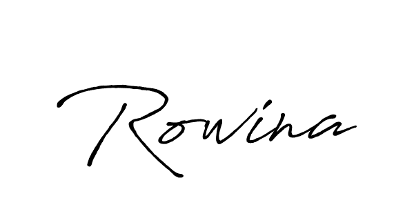 Make a beautiful signature design for name Rowina. With this signature (Antro_Vectra_Bolder) style, you can create a handwritten signature for free. Rowina signature style 7 images and pictures png