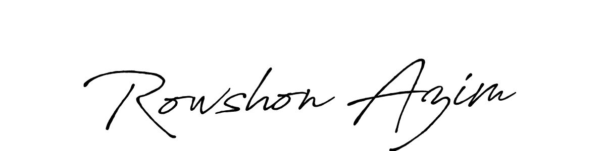 Similarly Antro_Vectra_Bolder is the best handwritten signature design. Signature creator online .You can use it as an online autograph creator for name Rowshon Azim. Rowshon Azim signature style 7 images and pictures png