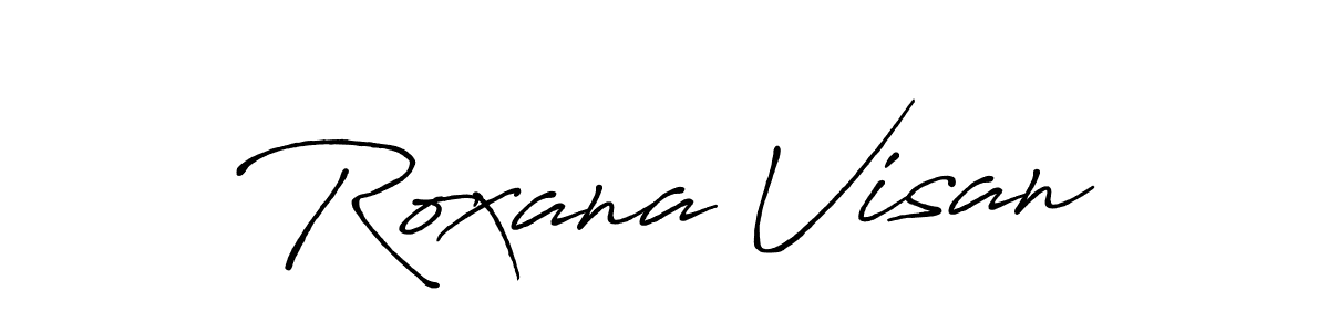 Similarly Antro_Vectra_Bolder is the best handwritten signature design. Signature creator online .You can use it as an online autograph creator for name Roxana Visan. Roxana Visan signature style 7 images and pictures png