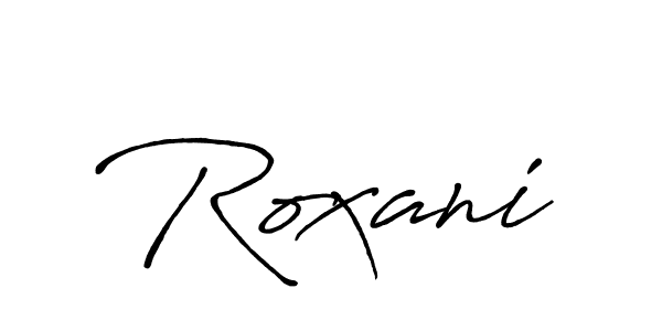 Create a beautiful signature design for name Roxani. With this signature (Antro_Vectra_Bolder) fonts, you can make a handwritten signature for free. Roxani signature style 7 images and pictures png