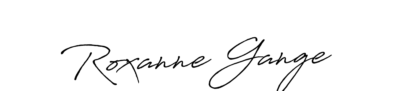 How to make Roxanne Gange name signature. Use Antro_Vectra_Bolder style for creating short signs online. This is the latest handwritten sign. Roxanne Gange signature style 7 images and pictures png