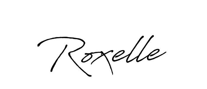 Roxelle stylish signature style. Best Handwritten Sign (Antro_Vectra_Bolder) for my name. Handwritten Signature Collection Ideas for my name Roxelle. Roxelle signature style 7 images and pictures png