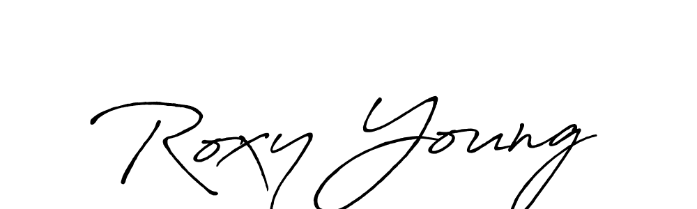 Similarly Antro_Vectra_Bolder is the best handwritten signature design. Signature creator online .You can use it as an online autograph creator for name Roxy Young. Roxy Young signature style 7 images and pictures png