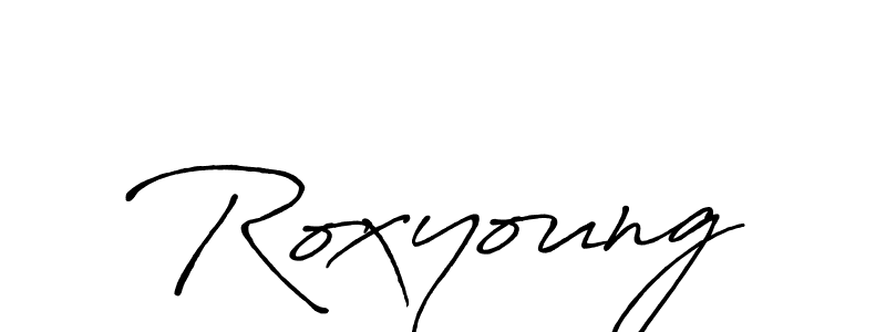 It looks lik you need a new signature style for name Roxyoung. Design unique handwritten (Antro_Vectra_Bolder) signature with our free signature maker in just a few clicks. Roxyoung signature style 7 images and pictures png