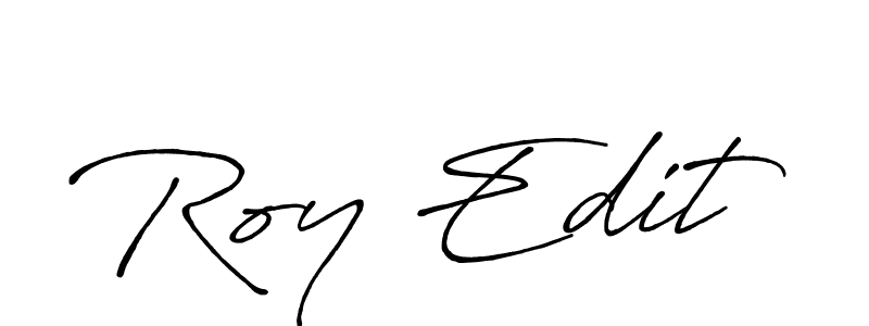 if you are searching for the best signature style for your name Roy Edit. so please give up your signature search. here we have designed multiple signature styles  using Antro_Vectra_Bolder. Roy Edit signature style 7 images and pictures png