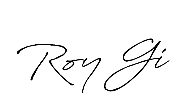 Also You can easily find your signature by using the search form. We will create Roy Gi name handwritten signature images for you free of cost using Antro_Vectra_Bolder sign style. Roy Gi signature style 7 images and pictures png