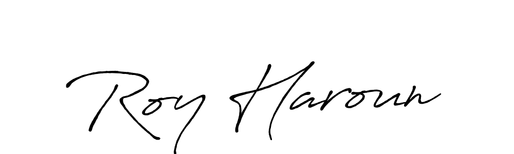 Design your own signature with our free online signature maker. With this signature software, you can create a handwritten (Antro_Vectra_Bolder) signature for name Roy Haroun. Roy Haroun signature style 7 images and pictures png