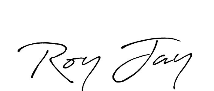 Use a signature maker to create a handwritten signature online. With this signature software, you can design (Antro_Vectra_Bolder) your own signature for name Roy Jay. Roy Jay signature style 7 images and pictures png