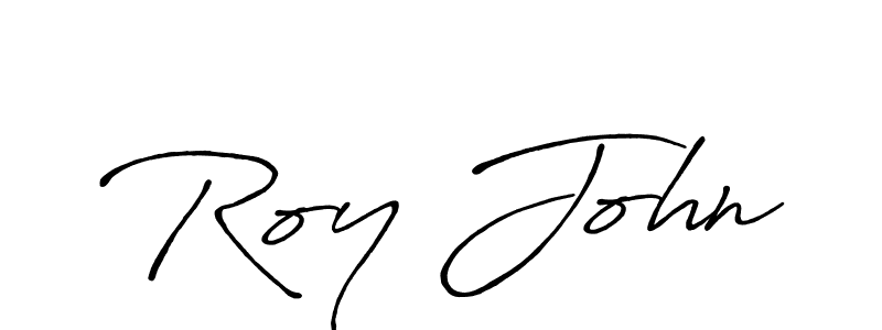 Make a beautiful signature design for name Roy John. With this signature (Antro_Vectra_Bolder) style, you can create a handwritten signature for free. Roy John signature style 7 images and pictures png
