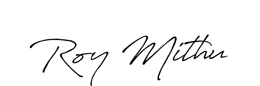 Similarly Antro_Vectra_Bolder is the best handwritten signature design. Signature creator online .You can use it as an online autograph creator for name Roy Mithu. Roy Mithu signature style 7 images and pictures png