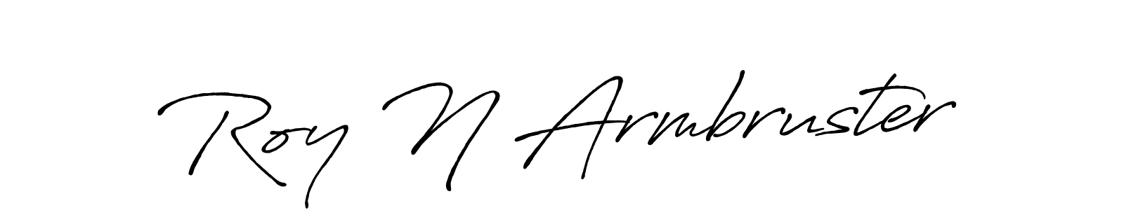 Antro_Vectra_Bolder is a professional signature style that is perfect for those who want to add a touch of class to their signature. It is also a great choice for those who want to make their signature more unique. Get Roy N Armbruster name to fancy signature for free. Roy N Armbruster signature style 7 images and pictures png