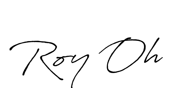 Create a beautiful signature design for name Roy Oh. With this signature (Antro_Vectra_Bolder) fonts, you can make a handwritten signature for free. Roy Oh signature style 7 images and pictures png
